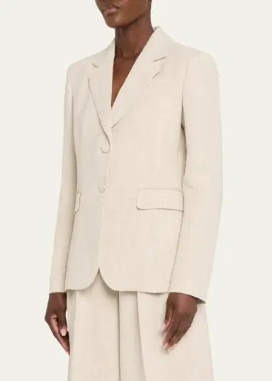 Altuzarra Fenice Slim Linen-Cotton Blazer | Thumbnail 4