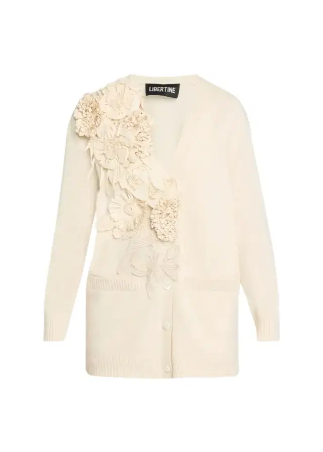 Libertine Fabric Flowers Oversized Cardigan