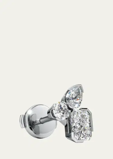 Unsaid Meta Lab-Grown Diamond Cluster Stud Earrings | Thumbnail 2