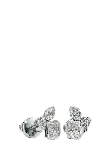 Unsaid Meta Lab-Grown Diamond Cluster Stud Earrings | Thumbnail 1