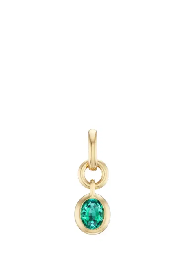 18K Yellow Gold & Emerald Pendant