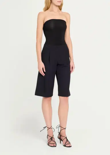 Christopher Esber Redux Strapless Jersey & Wool Bermuda Jumpsuit | Thumbnail 4