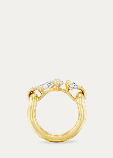 Uniform Object 18K Gold & 2.65 TCW Diamond Triptych Mantle Ring | Thumbnail 4 Uniform Object 18K Gold & 2.65 TCW Diamond Triptych Mantle Ring | Thumbnail 4