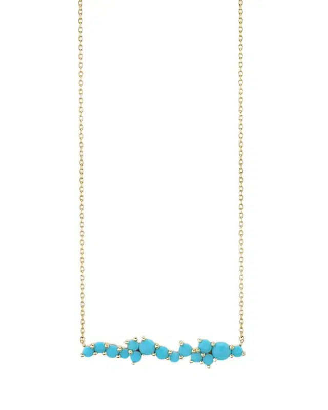 Sydney Evan 14K Yellow Gold & Turquoise Bar Necklace
