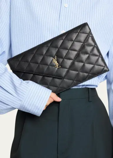 Saint Laurent Paris Pouch in Lambskin Leather | Thumbnail 2