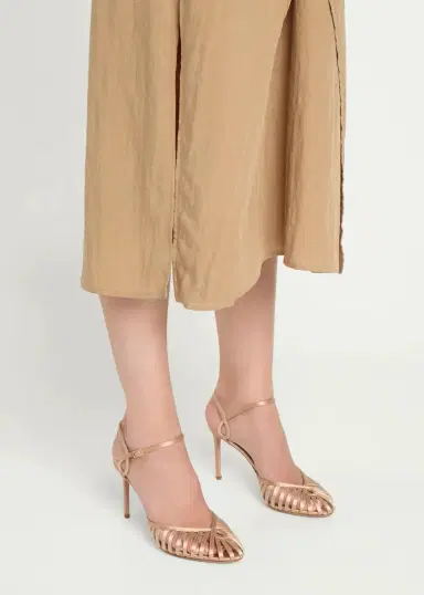 Aquazzura 85mm Sweet Surrender Satin Caged Pumps | Thumbnail 2