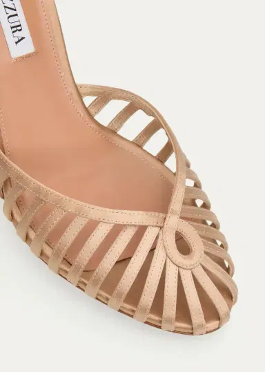Aquazzura 85mm Sweet Surrender Satin Caged Pumps | Thumbnail 5