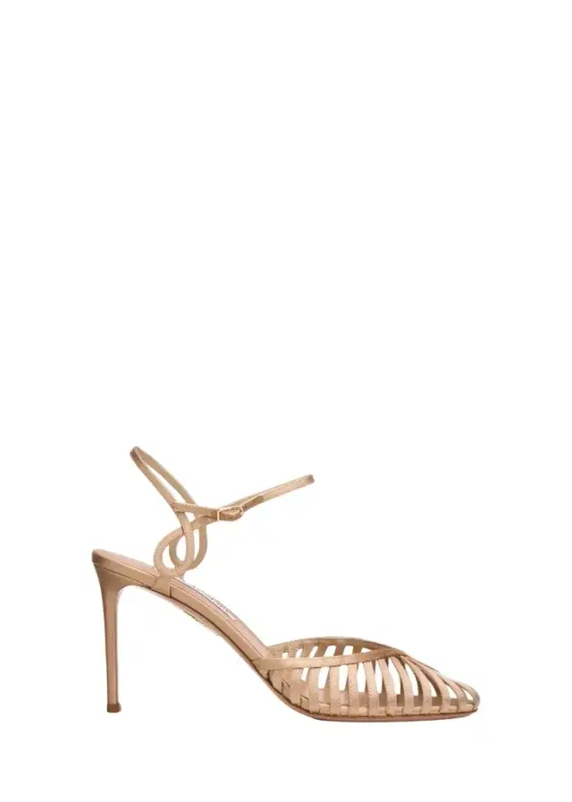 Aquazzura 85mm Sweet Surrender Satin Caged Pumps