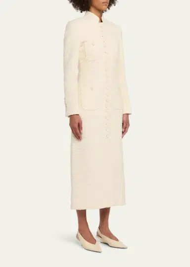 LIBEROWE Boucle Single-Breasted Imperial Coat | Thumbnail 4
