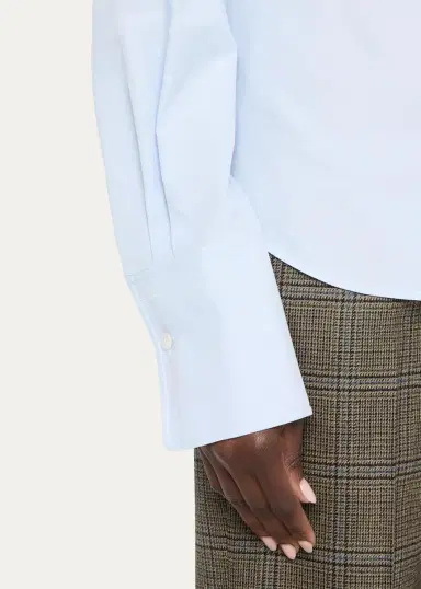 Lafayette 148 New York Pleated-Sleeve Cotton Shirt | Thumbnail 5 Lafayette 148 New York Pleated-Sleeve Cotton Shirt | Thumbnail 5