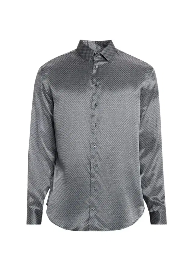 Giorgio Armani Men's Silk Chevron Button-Front Shirt
