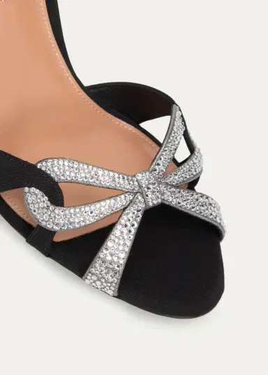 Aquazzura 85mm Crystal Ribbon Kiss Slingback Sandals | Thumbnail 5