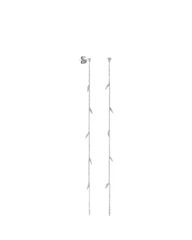 Sydney Evan 14K White Gold & 0.15 TCW Diamond Threader Drop Earrings | Thumbnail 1