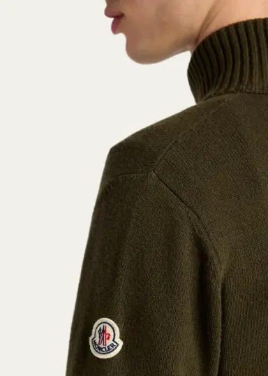 Moncler Grenoble Men's Wool and Cashmere Full-Zip Knit Cardigan | Thumbnail 5