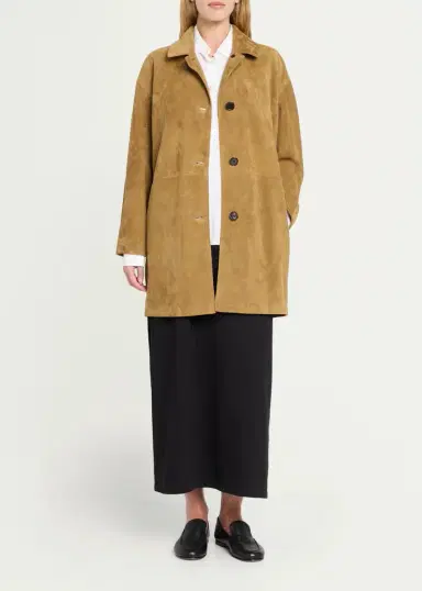 The Row Damir Suede Single-Breasted Car Coat | Thumbnail 2
