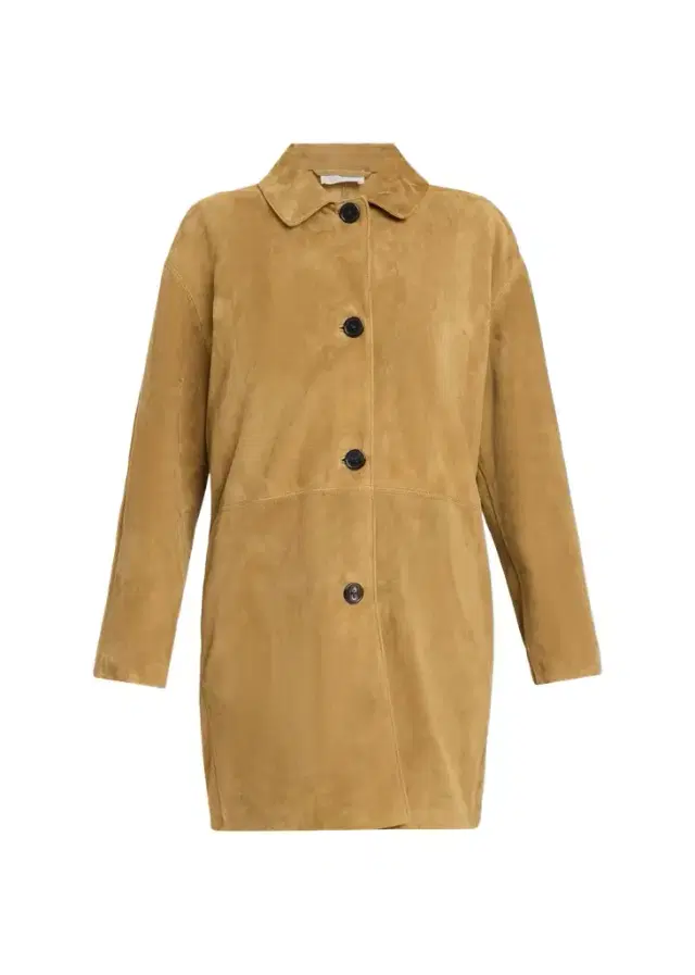 The Row Damir Suede Single-Breasted Car Coat