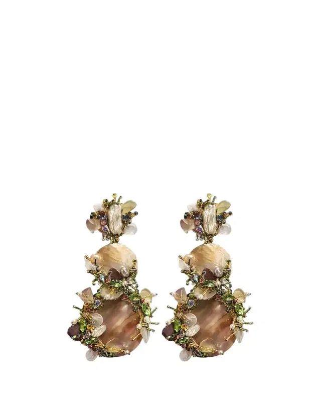 RANJANA KHAN Nova Pearl Clip-On Earrings