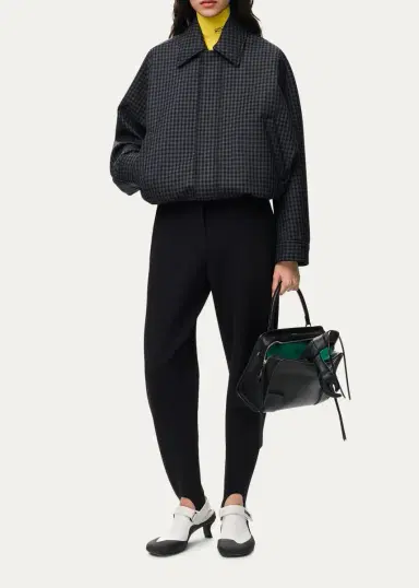 Loewe Check Wool-Blend Drawstring Balloon Jacket | Thumbnail 2 Loewe Check Wool-Blend Drawstring Balloon Jacket | Thumbnail 2
