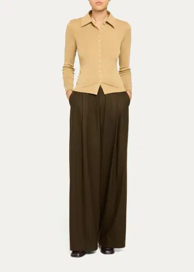 Vince Multi-Button Collared Cardigan Top | Thumbnail 2
