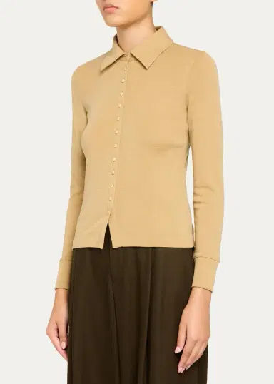 Vince Multi-Button Collared Cardigan Top | Thumbnail 4