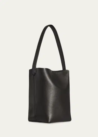 The Row Park Small North-South Tote Bag in Waxed Leather | Thumbnail 2