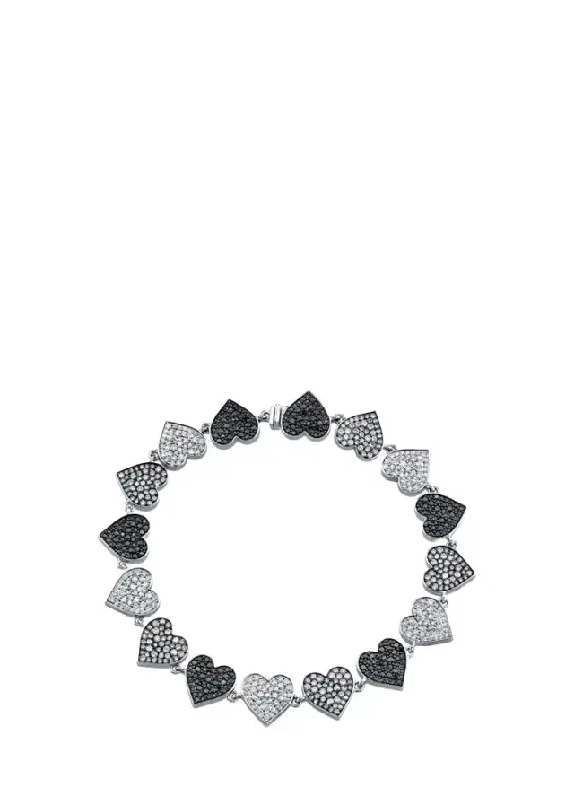 Sydney Evan 14K White Gold & 3.20 TCW Diamond Heart Bracelet