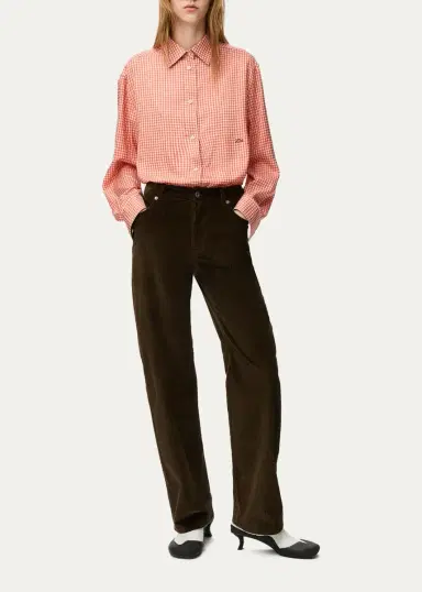 Loewe Mid-Rise Corduroy Straight-Leg Trousers | Thumbnail 2