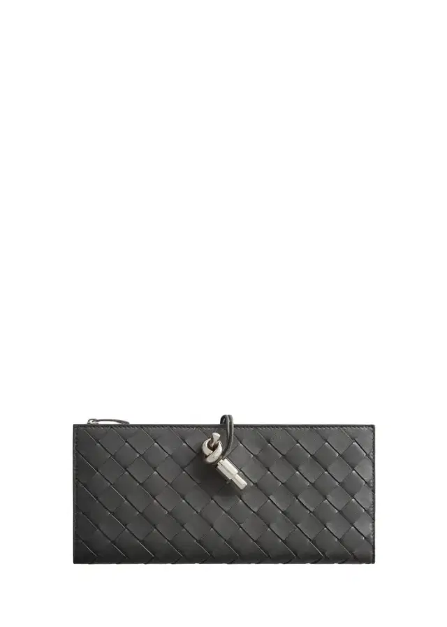 Bottega Veneta Andiamo Intrecciato Leather Wallet Organizer