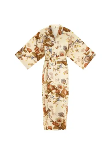 Olivia von Halle Queenie Floral-Print Silk Robe | Thumbnail 1