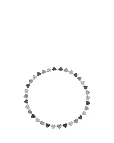 Sydney Evan 14K White Gold & 13.60 TCW Black & White Diamond Heart Necklace | Thumbnail 1