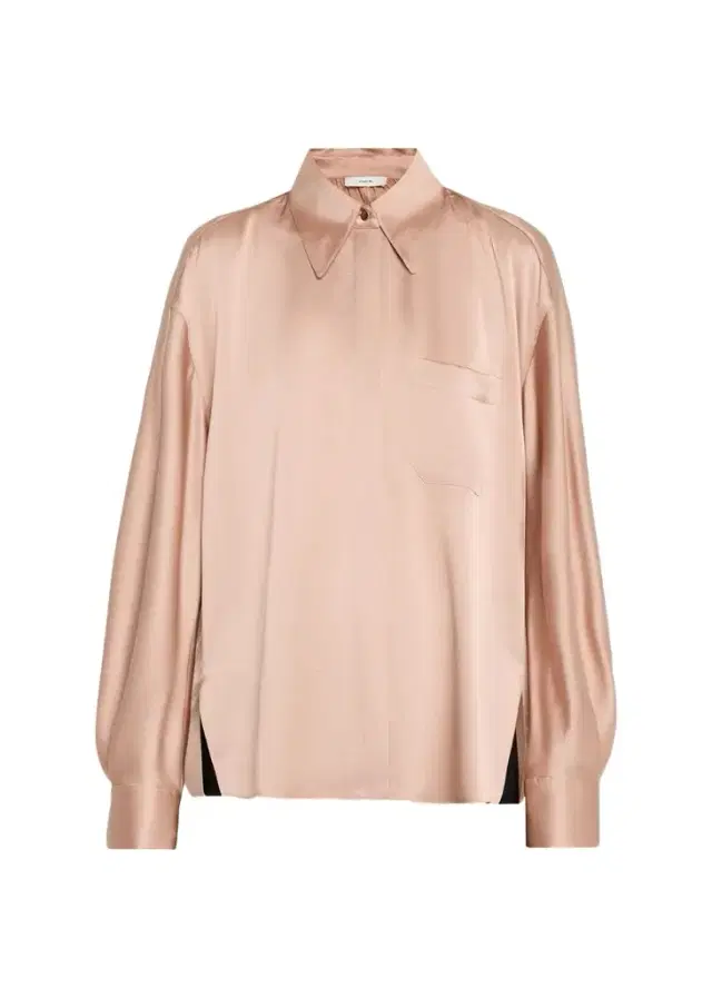 Vince Silk Satin Dolman-Sleeve Button-Front Shirt