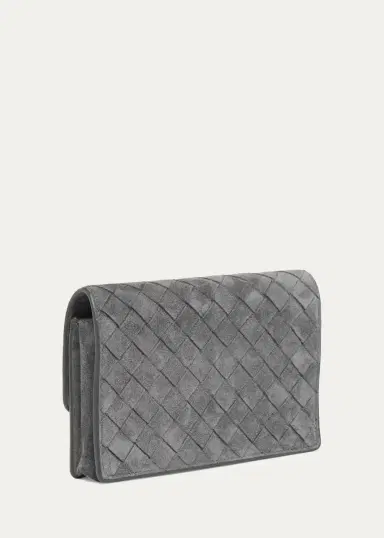 Bottega Veneta Andiamo Suede Wallet-On-Chain | Thumbnail 3