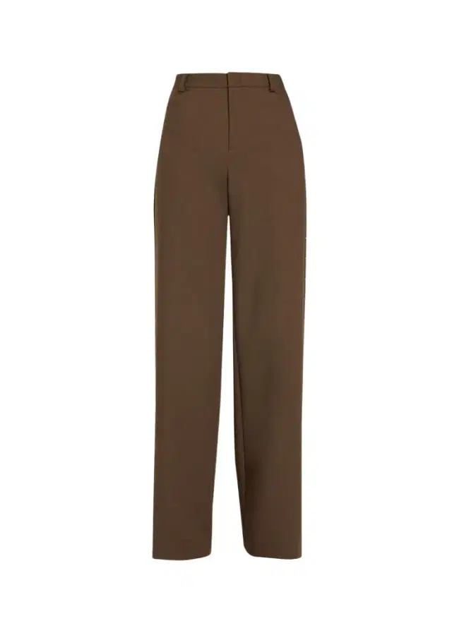 Vince Studded Mid-Rise Wide-Leg Trousers