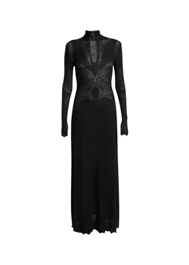 Gabriela Hearst Solace Wool Lace Knit Long-Sleeve Maxi Dress | Thumbnail 1