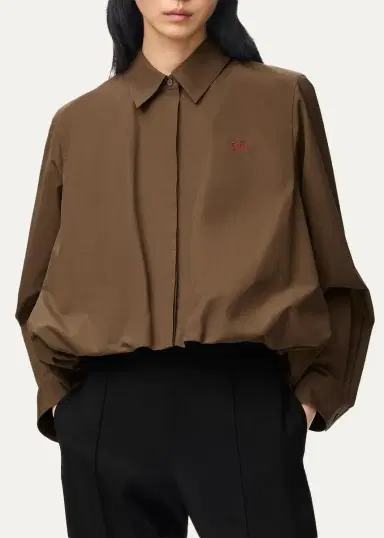 Loewe Logo Cotton-Blend Shirt | Thumbnail 4