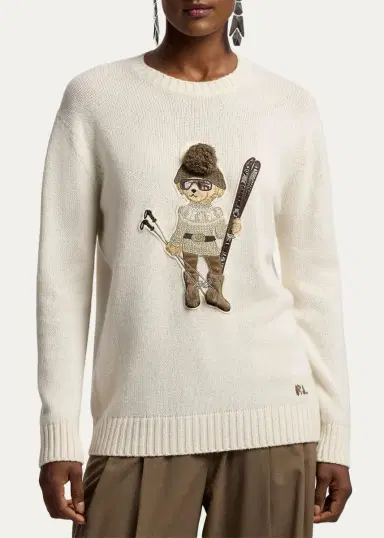 Ralph Lauren Collection Holiday Polo Bear Cashmere Sweater | Thumbnail 4