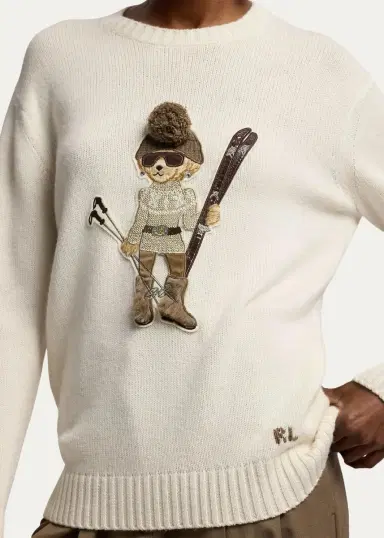 Ralph Lauren Collection Holiday Polo Bear Cashmere Sweater | Thumbnail 5