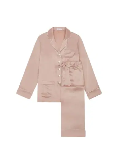 Olivia von Halle Coco Straight-Leg Silk Satin Pajama Set | Thumbnail 1
