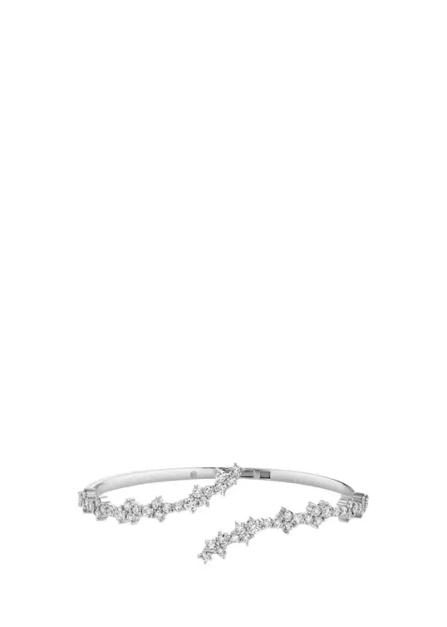 Sydney Evan 14K Yellow Gold Diamond Cocktail Wrap Hinge Bangle