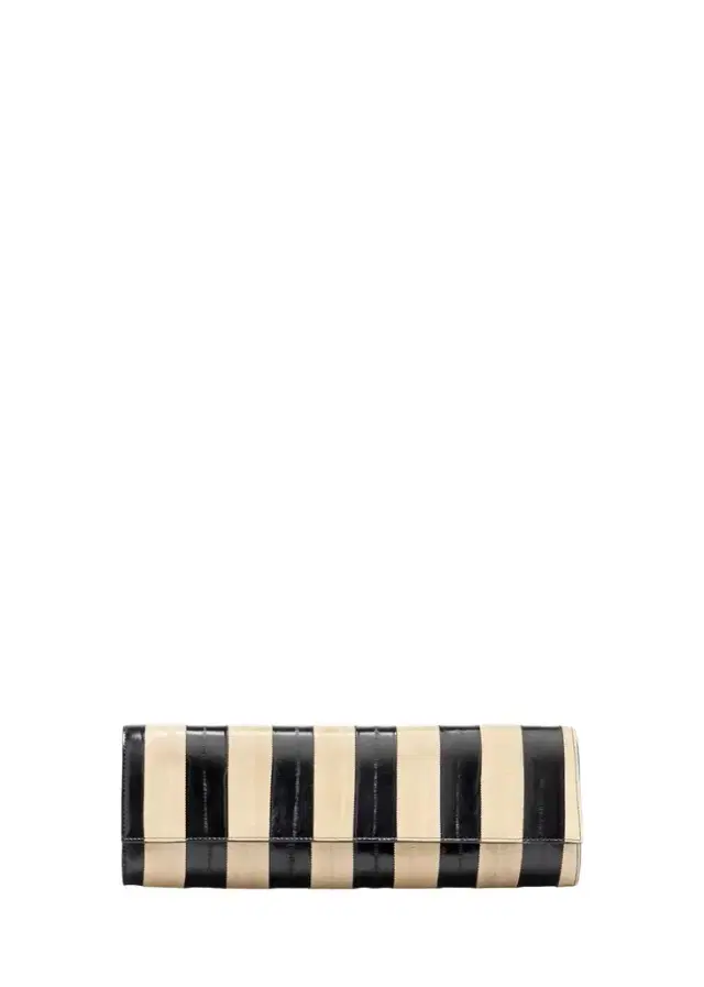 Proenza Schouler Hex Striped Eel Leather Clutch Bag