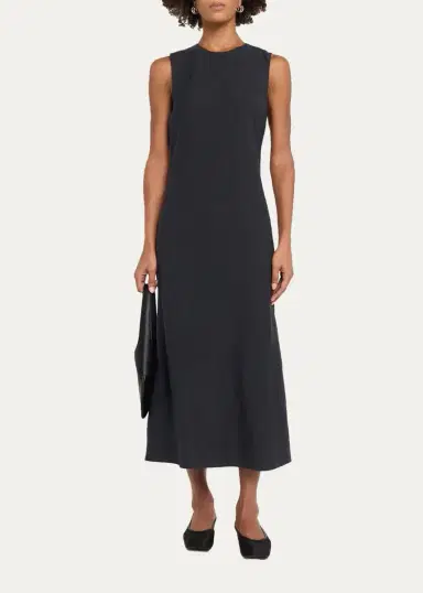 Vince Sleeveless Bias-Cut Linen-Blend Dress | Thumbnail 2