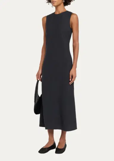 Vince Sleeveless Bias-Cut Linen-Blend Dress | Thumbnail 4