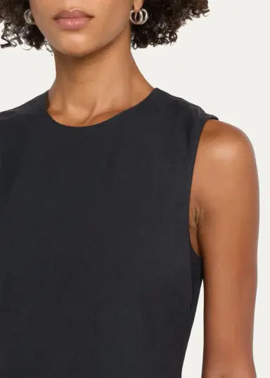 Vince Sleeveless Bias-Cut Linen-Blend Dress | Thumbnail 5