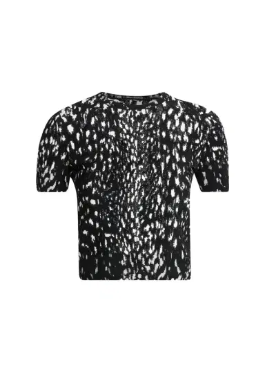 Tom Ford Lynx Jacquard Compact Velvet Viscose Short-Sleeve T-Shirt | Thumbnail 1