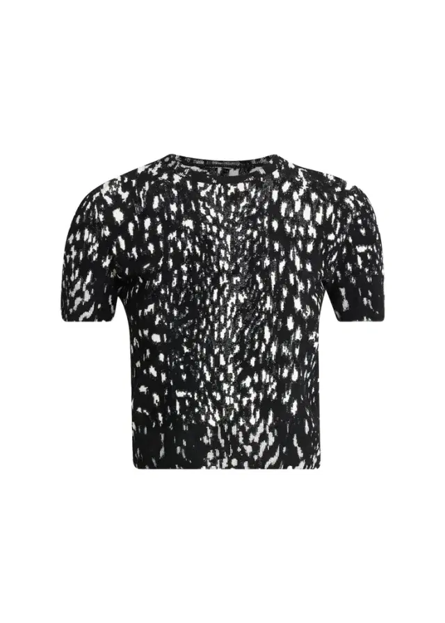 Tom Ford Lynx Jacquard Compact Velvet Viscose Short-Sleeve T-Shirt