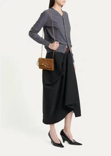 Bottega Veneta Andiamo Leather Wallet-On-Chain | Thumbnail 5