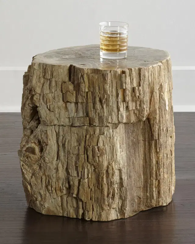 Bernhardt Interiors Petrified Wood Side Table