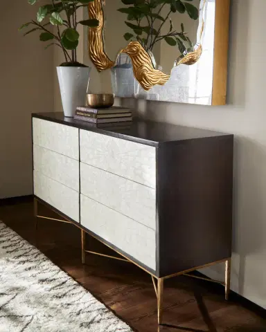 Bernhardt Interiors Adagio Dresser w/ Inlaid Capiz Shells | Thumbnail 4
