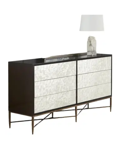 Bernhardt Interiors Adagio Dresser w/ Inlaid Capiz Shells | Thumbnail 1
