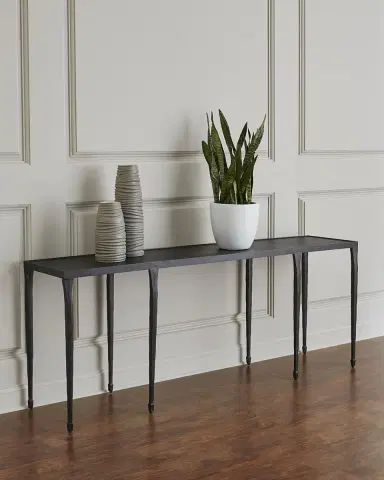 Bernhardt Interiors Halden Wrought Iron Console Table | Thumbnail 1